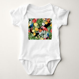 Exotic Escape: Watercolor Paradise Baby Bodysuit