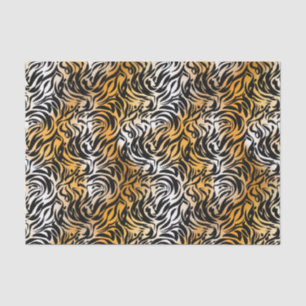 Exotic Fantasy Animal Print Tiger and Zebra Tissue Paper