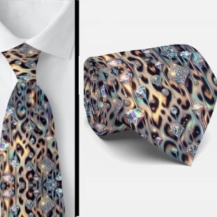 Exotic Faux Silk Luxury Trendy Opal Gentleman's Tie