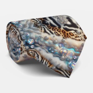 Exotic Faux Silk Luxury Wild Animal Gentleman's Tie