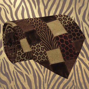 Exotic Faux Silk Luxury Wild Animal Gentleman's Tie