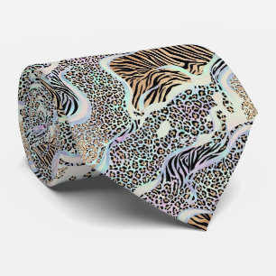 Exotic Faux Silk   Luxury Wild Animal Gentleman's Tie