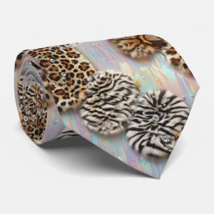 Exotic Faux Silk   Luxury Wild Animal Gentleman's Tie