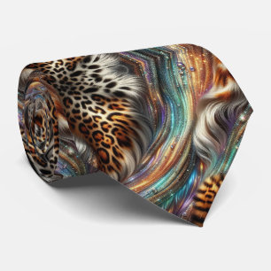 Exotic Faux Silk Luxury Wild Animal Gentleman's Tie