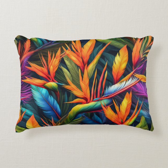 Exotic feather design decorative cushion (Front)