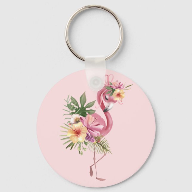 Exotic Flamingo Key Ring (Front)