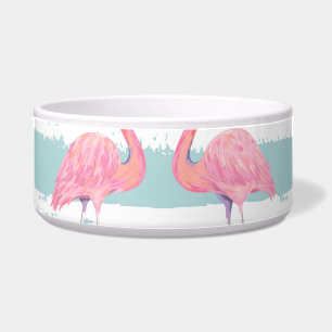 Exotic Flamingo Striped Background Pattern