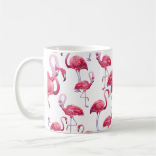 Exotic Flamingo Watercolor Bird Coffee Mug