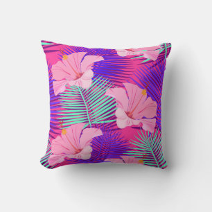 Exotic Flamingos: Tropical Pink Vintage. Cushion