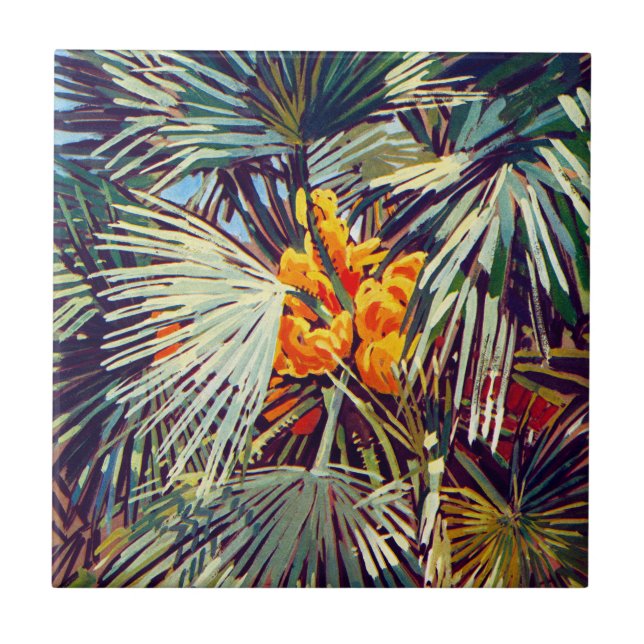 Exotic Flora #2 at SunshineDazzle Ceramic Tile (Front)