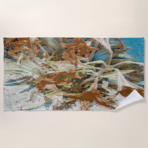 Exotic Floral Beach Towel