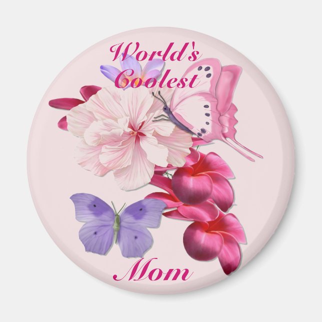 Exotic Floral for Mum Magnet (Front)
