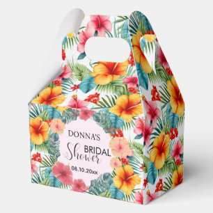 Exotic Floral Hawaiian Bridal Shower Favour Box