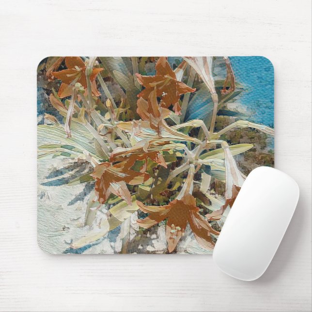 Exotic Floral Mouse Pad (With Mouse)