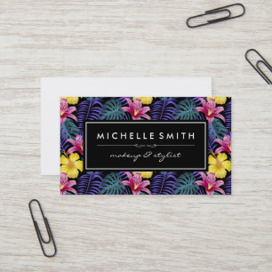 Exotic Floral Pattern Business Card