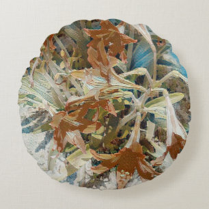 Exotic Floral Round Cushion