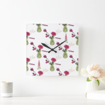 Exotic flower arrangement in glass