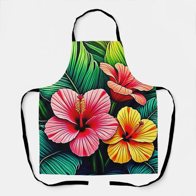 Exotic Flower Garden Dreams Apron (Front)