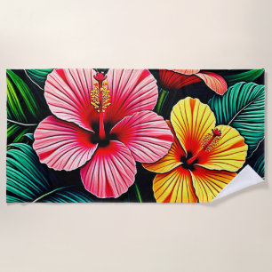 Exotic Flower Garden Dreams Beach Towel