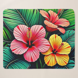 Exotic Flower Garden Dreams Sherpa Blanket