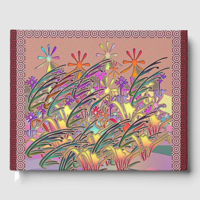 Exotic Flower Garden Guest Book (Front)
