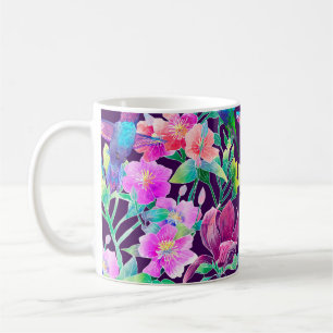 Exotic flowers and birds coffee mug