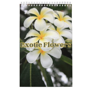 Exotic Flowers Collection Showcase Wall Calendar