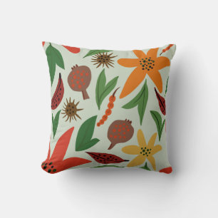 Exotic flowers cushion