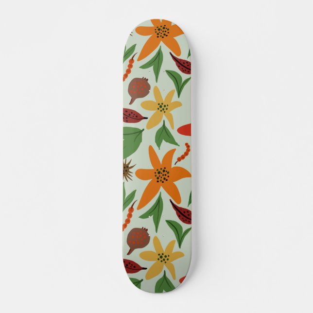 Exotic flowers skateboard (Front)