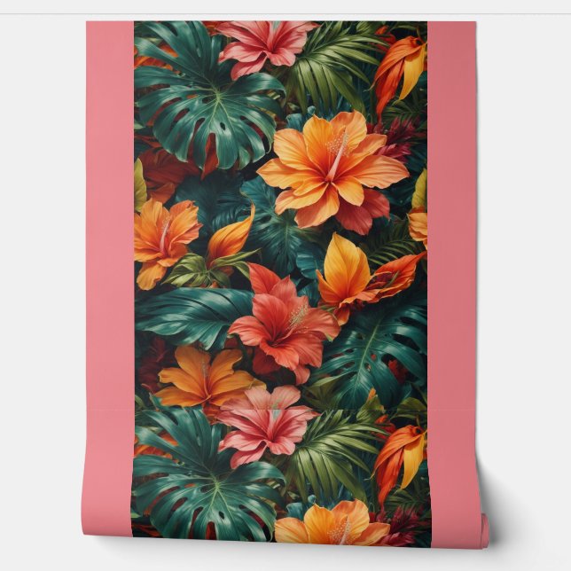 Exotic Flowers Wallpaper (Unrolling)