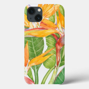 Exotic Flowers Watercolor iPhone 13 Case