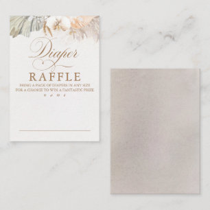 Exotic Foliage Baby Shower Diaper Raffle Ticket Enclosure Card