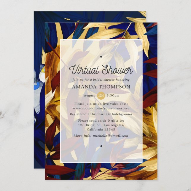 Exotic Forest Virtual Bridal Shower Invitation (Front/Back)