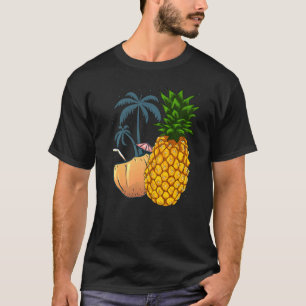 Exotic Fruit Coconut Palm Trees Tropical Summer Pi T-Shirt