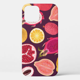 Exotic fruit: colourful seamless pattern iPhone 12 case