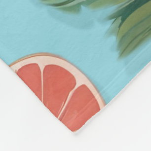 Exotic Fruit floral pattern. Fleece Blanket