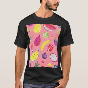 Exotic Fruit: Tropical Hand-Drawn Pattern T-Shirt