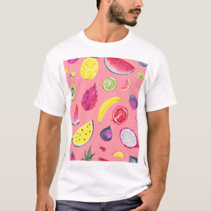 Exotic Fruit: Tropical Hand-Drawn Pattern T-Shirt