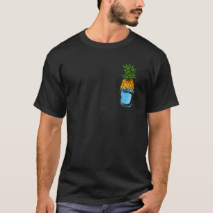 Exotic Fruit Tropical Summer Vacation Pocket Pinea T-Shirt