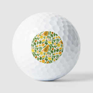 Exotic Fruits Ensemble: Papaya, Lemon, Mango Golf Balls