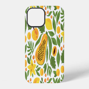 Exotic Fruits Ensemble: Papaya, Lemon, Mango iPhone 12 Case