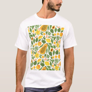 Exotic Fruits Ensemble: Papaya, Lemon, Mango T-Shirt
