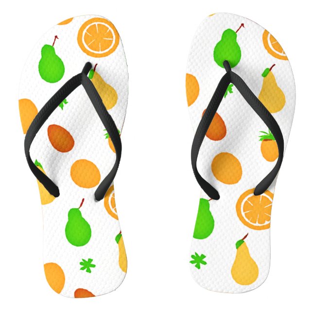 Exotic Fruits Pattern Design Thongs (Footbed)