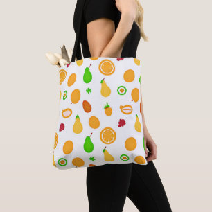 Exotic Fruits Pattern Design Tote Bag