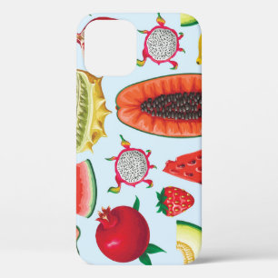 Exotic Fruits: Trendy Print Seamless. iPhone 12 Case