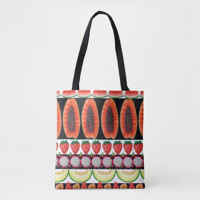 Exotic Fruits Trendy Seamless Pattern Tote Bag (Front)