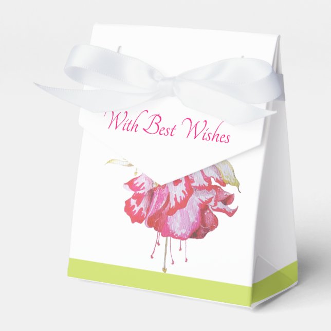 Exotic Fuchsias on a Favour Box  (Front Side)