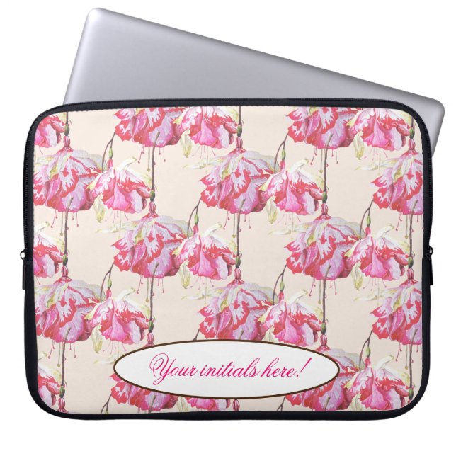 Exotic Fuchsias on a Laptop Sleeve (Front)
