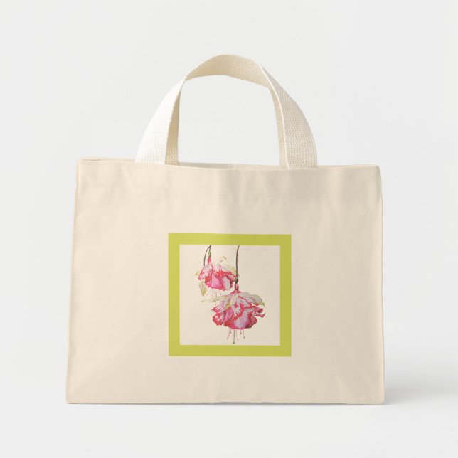 Exotic Fuchsias on a Tiny Tote (Front)