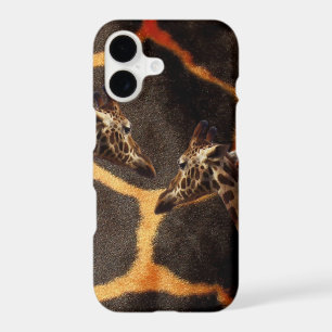 "Exotic Giraffes: On a Giraffe Patterned Canvas"